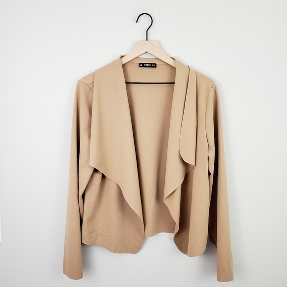 SHEIN Sweaters - Shein beige drape cardigan blazer